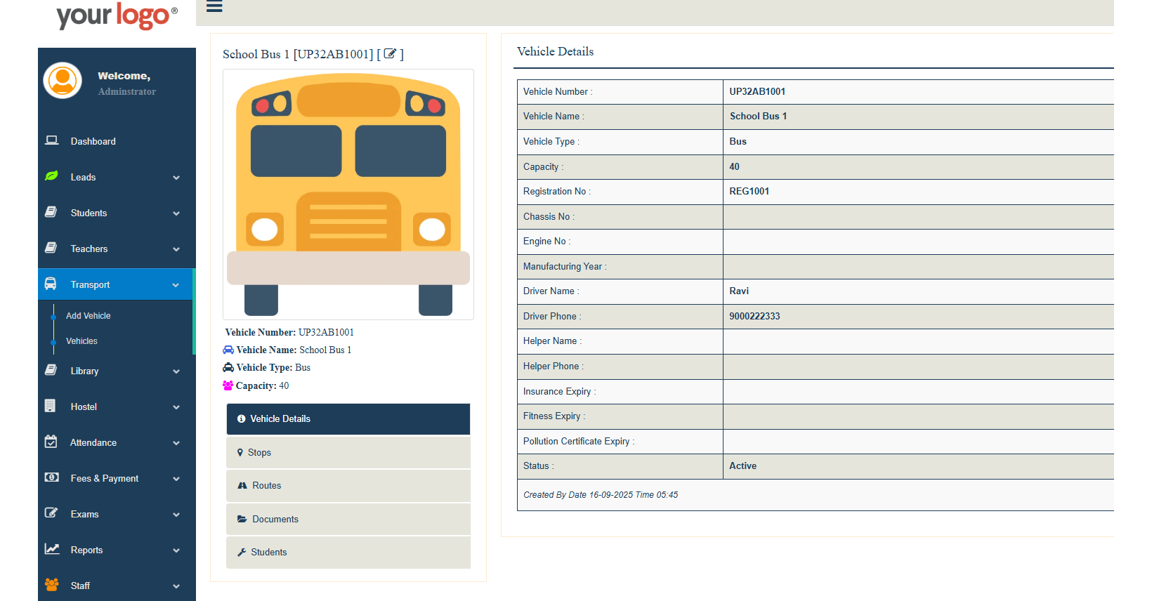 Transport Management Module
